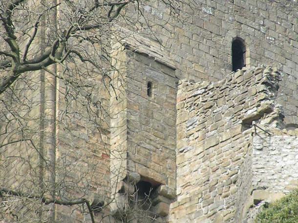 The garderobe at Peveril Castle, Derbyshire, England. 