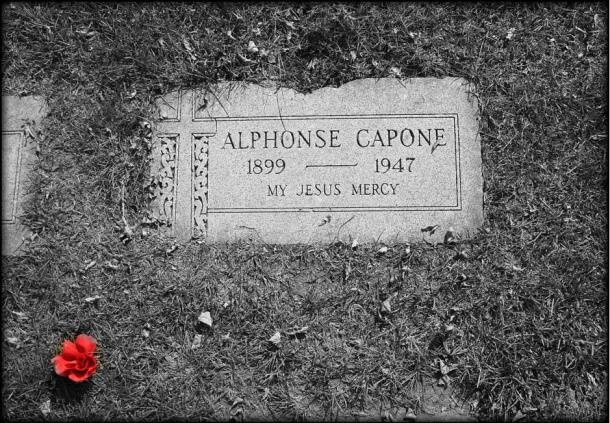 The grave of Al Capone in Hillside, Illinois