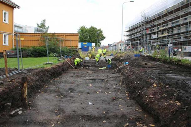 The medieval chess piece was unearthed in Anders Madsen gate in Tønsberg, Norway. 