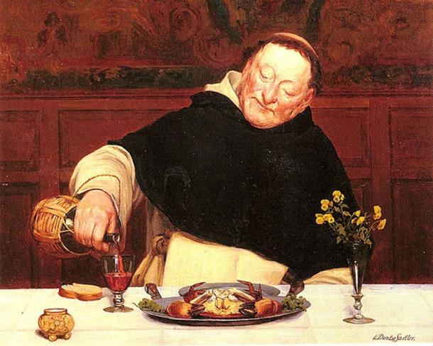 ‘The monks repast.’ Walter Dendy Sadler.