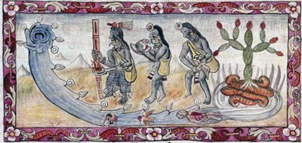 The most deadly and disruptive floods would be talked about for years to come. Here Aztecs perform a ritual to appease the angry gods who had flooded their capital. ( Public Domain )