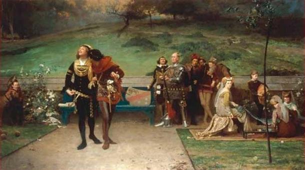 The painting Edward II and his favorite, Piers Gaveston by Marcus Stone. (Kunst für Alle / Public Domain)