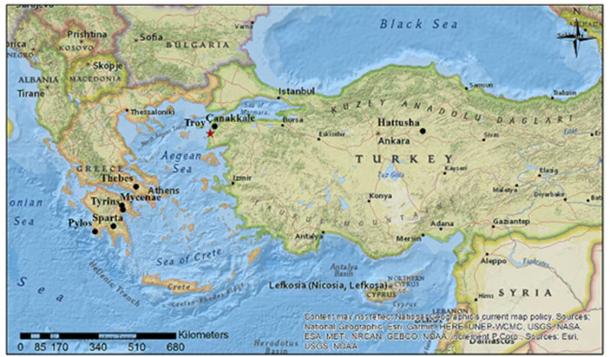 The probable location of the ancient city of Troy. Author provided