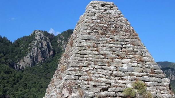 The rock tomb located on a hill outside Turgut village, Marmaris, Turkey. (Image: neoskosmos)