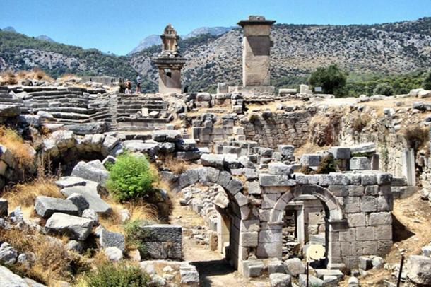 The ruins of the ancient city of Xanthos, Turkey.