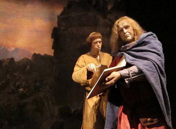 The saga museum contains figures like these which tell the history of early Iceland - the saga age.