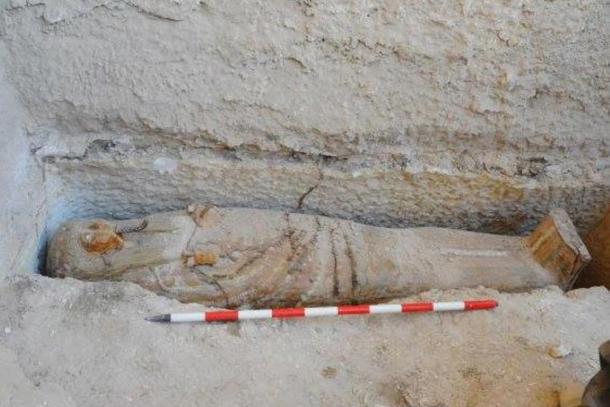 The sarcophagus in situ. Credit: Ministry of Antiquities, Egypt.