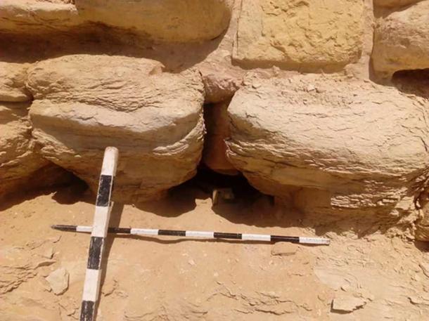 Restoration Work Uncovers Statuette of Osiris Secreted in Pyramid Wall The-statuette-was-discovered