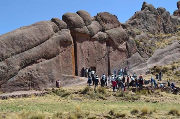 The stone gate structure known as the Incan God’s Gate or Gate of the Gods