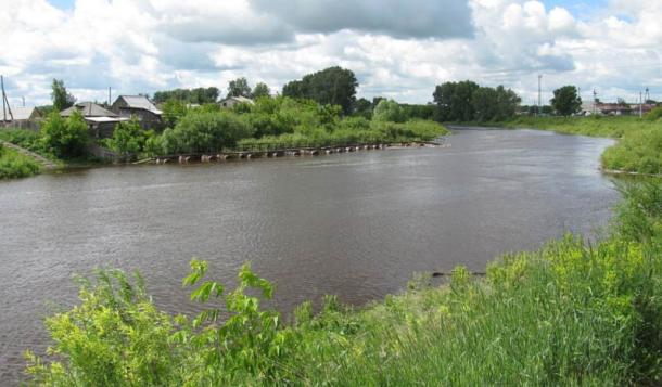 The sword was found near the River Om in Novosibirsk, Siberia