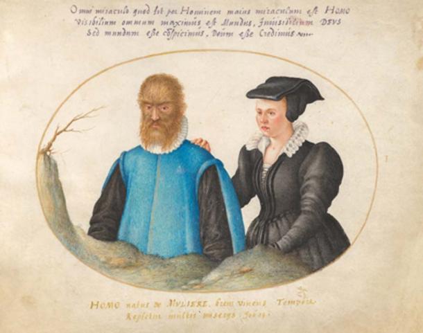 The wild man, Petrus Gonsalvus and his wife, Lady Catherine. (Aavindraa / Public Domain)