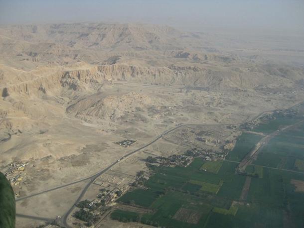 Aerial view Theban Necropolis.