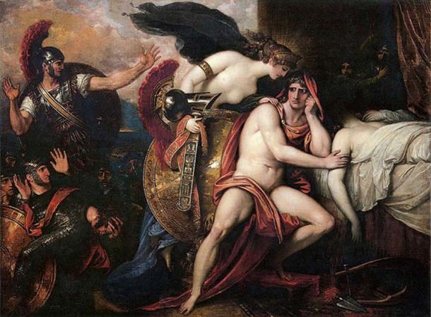 Thetis Bringing Armor to Achilles (1806) by Benjamin West.