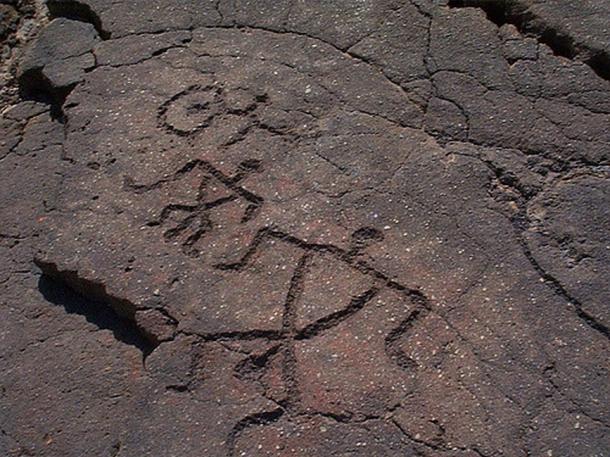 Figura 2: Petroglifo de torso grueso hawaiano.