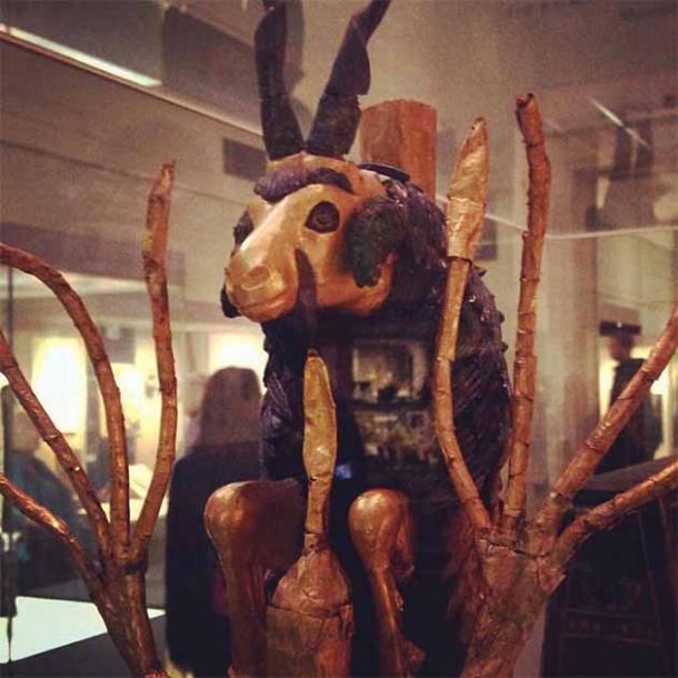 One of the Ram in a Thicket statues on display at the British Museum. (Public domain)