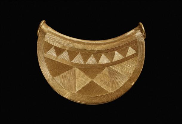 This Bronze Age gold bulla was found in Shropshire, UK. (British Museum Portable Antiquities Scheme)