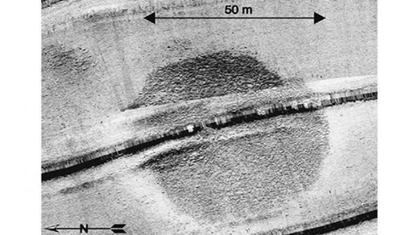 This circular structure was first detected in a sonar survey of part of the sea in the summer of 2003. (Credit: Shmuel Marco)