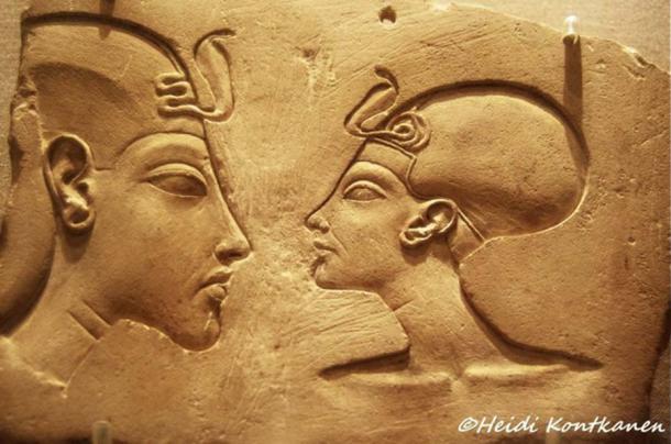 This sculptor's model, popularly known as the Wilbour Plaque - named for the early American Egyptologist, Charles Edwin Wilbour - represents Akhenaten and his consort Nefertiti in near-equal size—an unthinkable depiction in ancient Egyptian art. But then, the powerful Nefertiti was more than a mere queen in her husband’s court. Brooklyn Museum, New York.