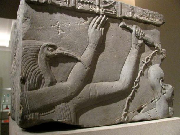 Thoth, depicted on a relief. 