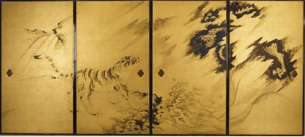 “Tigers and Dragon” by Kishi Ganku, founder of the Kishi school of late Edo period (18th-century).