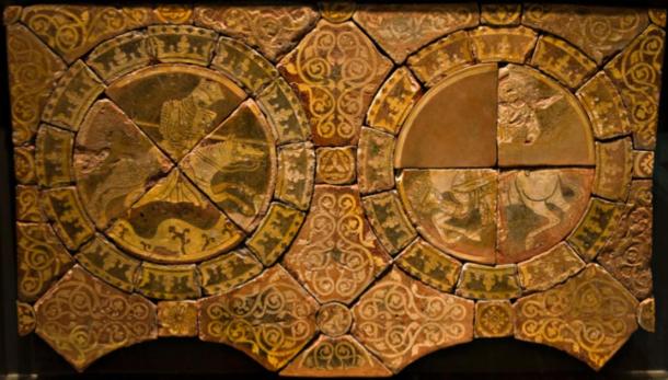 Tiles of Richard the Lionheart, left and Saladin, right. (Ealdgyth / CC BY-SA 3.0)