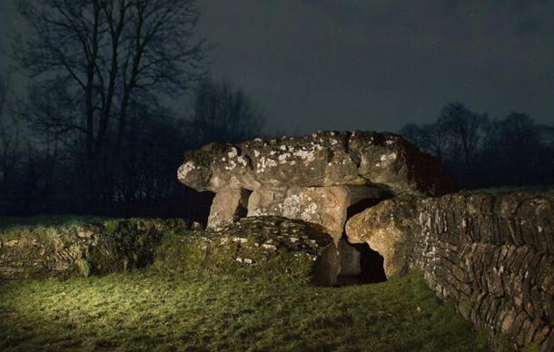 Tinkinswood at night