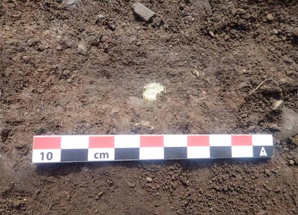 Tiny pieces were found under the structures of ancient temple. (Nicolai Eckhoff/Facebook)