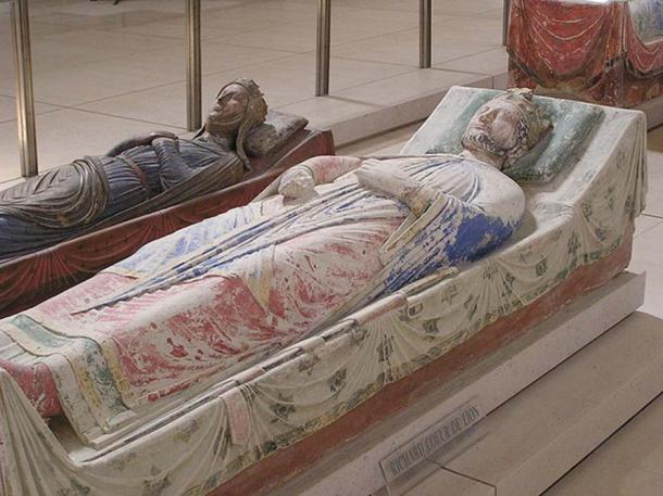 Tomb of Richard I of England at Fontevraud Abbey near Chinon, in Anjou, France.
