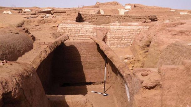 Tombs at the Beir Al-Shaghala site, Egypt.
