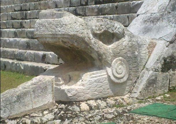 Top left to Bottom Left: Serpent artifact, (Author), Single serpent, Kukulkan, (Jose Miguel, Almeyda), Serpent model, (Author), Serpent heads Kukulkan, (Jose Miguel Almeyda)