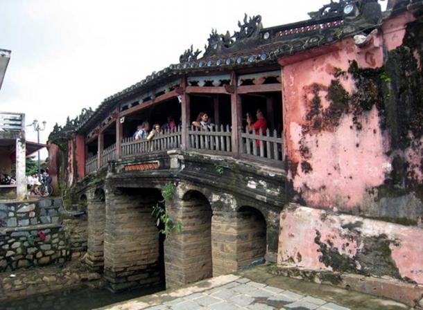 Tourists on the Japanese Bridge in Hoi An. Suree Pritchard/AAP