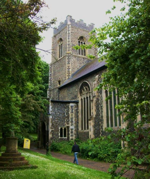 Tower of St Peter Parmentergate, which is near the newly discovered tannery site in Norwich