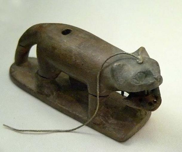 Toy cat Egypt New Kingdom Thebes.