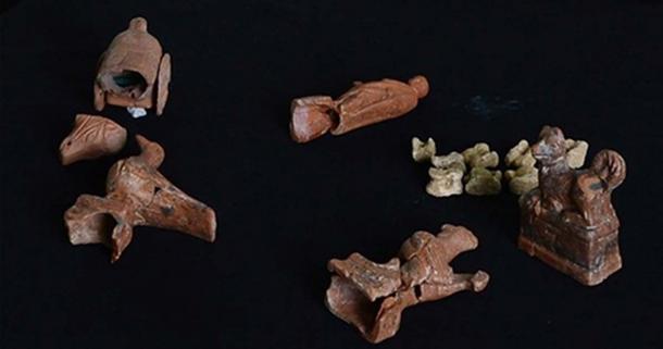 Toys discovered inside the ancient child tombs in Parion.