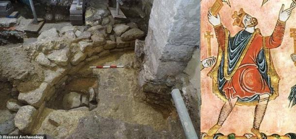 Traces of the Anglo-Saxon abbey were found during renovation work at Bath Abbey
