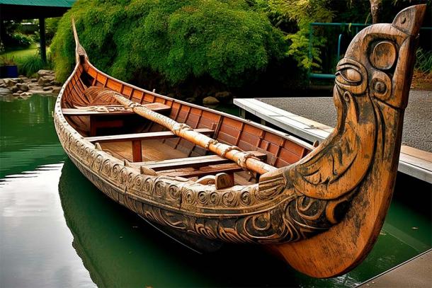 Traditional Maori waka canoe boat. (Matthew / Adobe Stock)