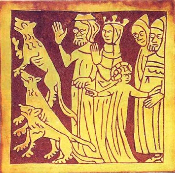 Tring Tile showing Jesus with lion cubs. (Wendy Austin)