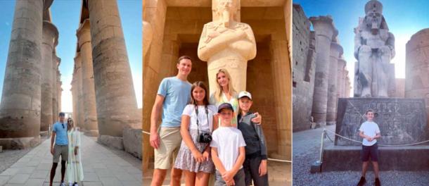 Ivanka Trump and family on their visit to Karnak Temple complex, Egypt. (Ivanka Trump / Facebook)