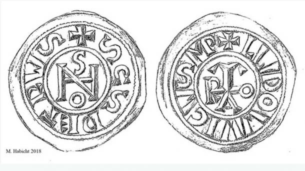 Two coins were found to bear the monogram of Pope Johannes. (Image: Michael Habicht, 2018)