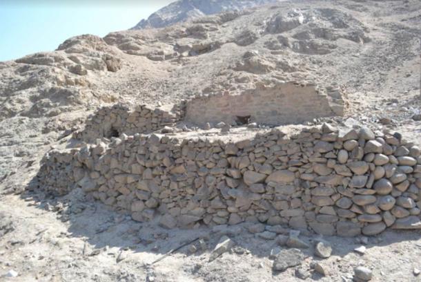 Two fieldstone chullpas in the middle Chincha Valley  (Michael Rosales/Antiquity Publications Ltd)