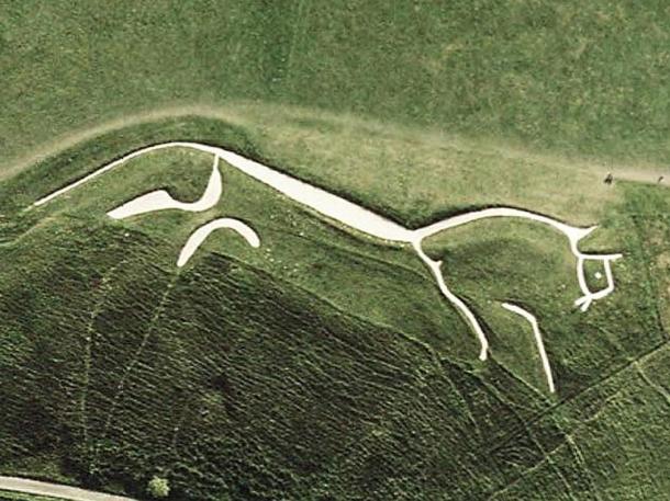 The Uffington White Horse, a prehistoric hill figure.