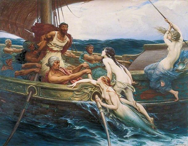 Ulysses Odysseus and the Sirens by Herbert James Draper. (Public Domain)