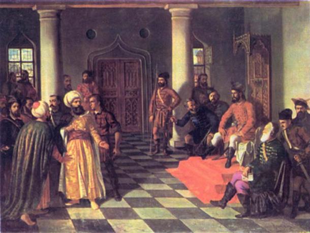 ‘Vlad the Impaler and the Turkish Envoys’ by Theodor Aman. (Public Domain)