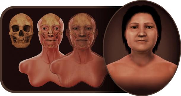 The Uruguayan DNA samples came from a woman and an unknown sex individual. The face of the woman, known as the ‘Grandmother of Uruguayans’, shown here in a reconstruction from her skull. (Cicero Moraes /CC BY-SA 4.0)