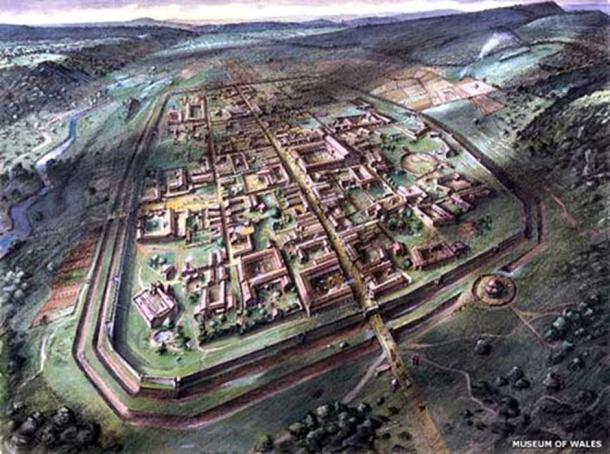 The Silure civitus 'Venta Silurum' (Caerwent) at its full extent. (Museum of Wales)