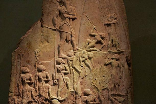 Victory Stele of Naram-Sin. The Curse of Agade is a story from the Ur III Period of Mesopotamia. It narrates the tale of Akkadian king Naram-Sin and his confrontation with the gods. (Rama/CC BY-SA 3.0)