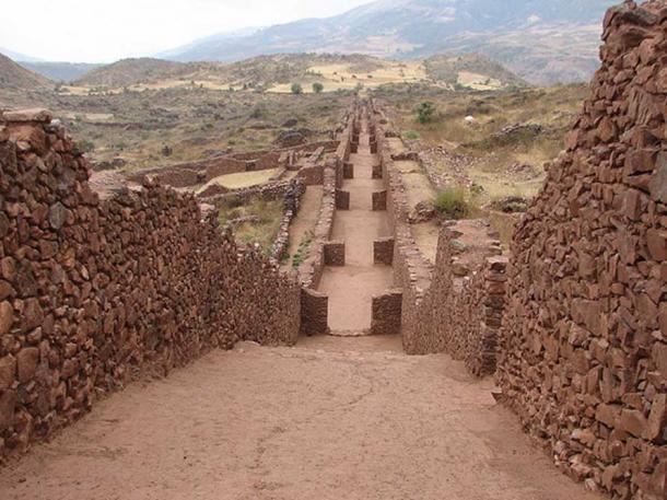 View of Piquillacta, a Wari archaeological site.