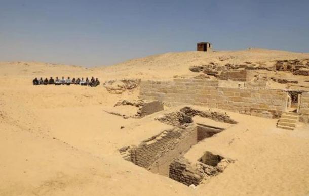 View of the excavation site