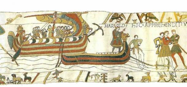 Danish Viking ships on the Normandy coast from the Bayeux tapestry. (Bayeux Tapestry Museum / Public domain)