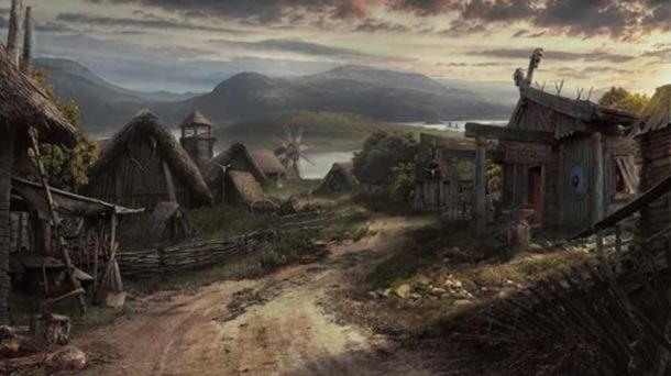 Artist’s interpretation of a ‘Viking Village.’